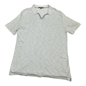 Robert Barakett Short Sleeve Collared Striped Shirt Size XL